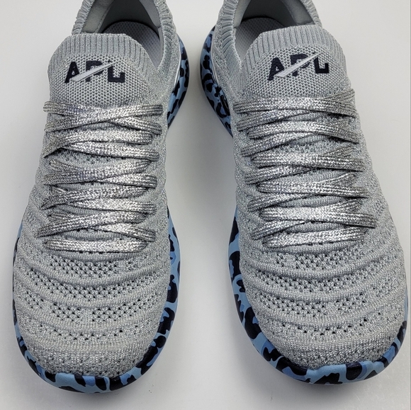 APL Techloom Wave Leopard Blue Silver Running Shoes NEW - 8 - Picture 9 of 12